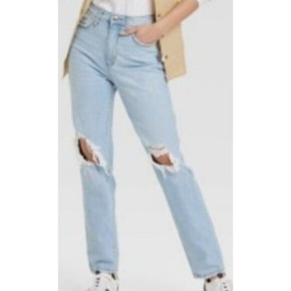 Universal Thread Womens High-Rise 90's Vintage Straight Jeans Light Blue Size 16 - Picture 4 of 8